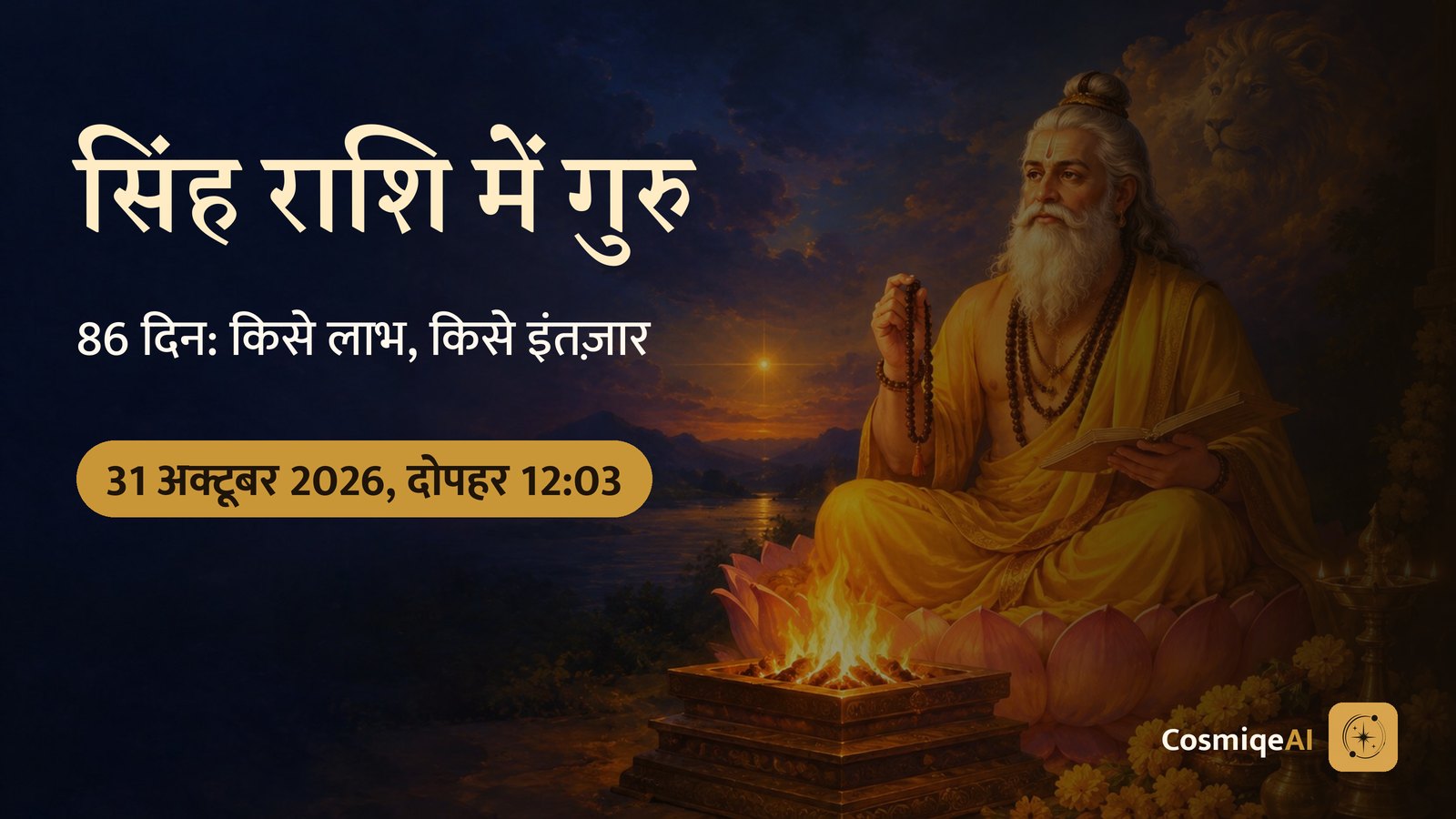 गुरु राशि परिवर्तन 2026: सिंह राशि में गुरु, हर राशि पर असर