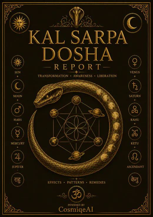 The cover of the Kal Sarpa Dosha report