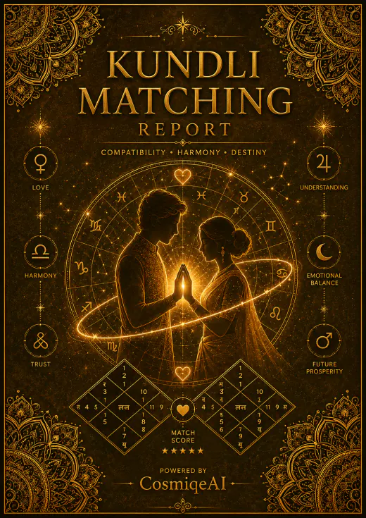The cover of the Kundli Matching report