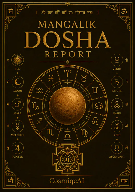 The cover of the Mangal Dosha report