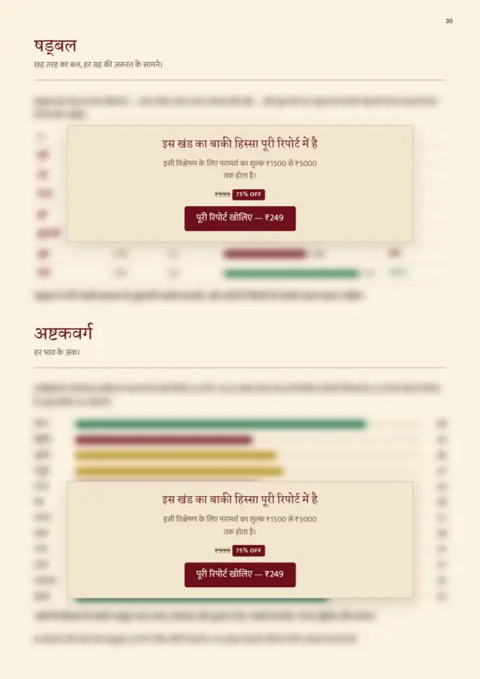 पन्ना 20, धुँधला — रिपोर्ट के साथ मिलता है