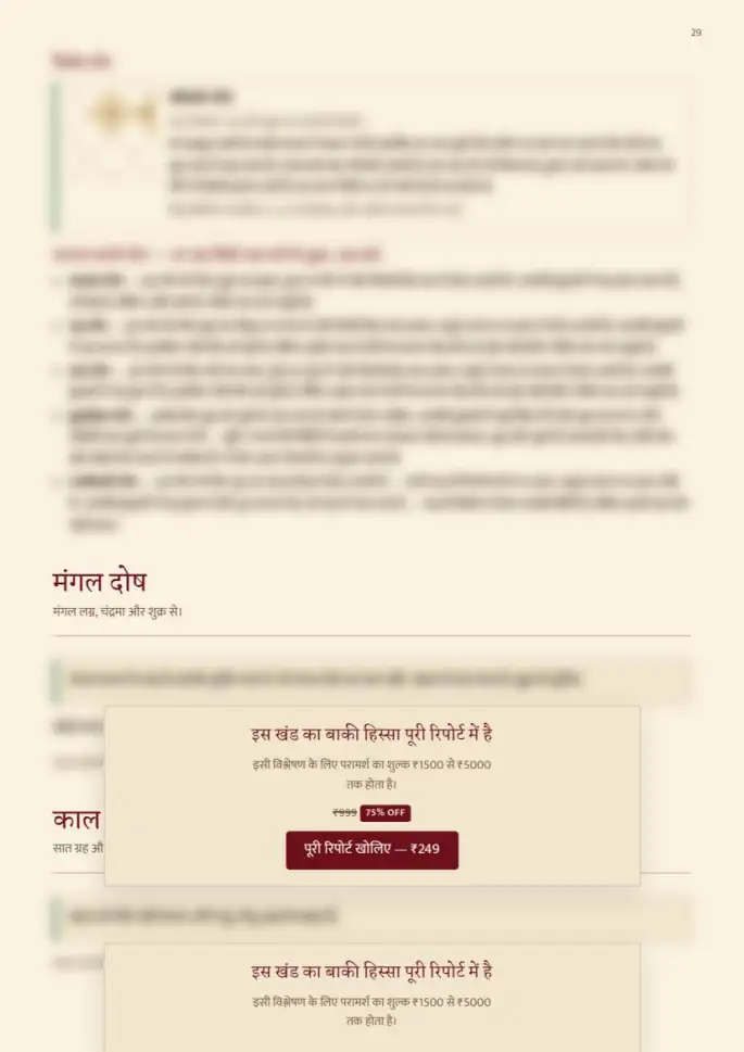 पन्ना 29, धुँधला — रिपोर्ट के साथ मिलता है
