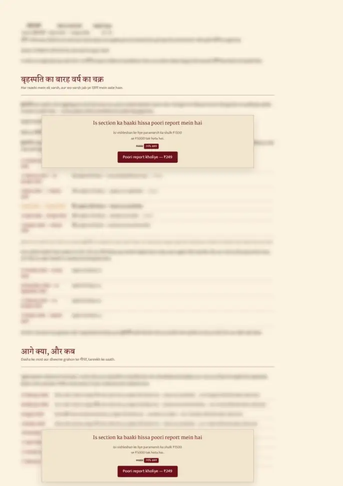 Page 16, blurred — it comes with the report
