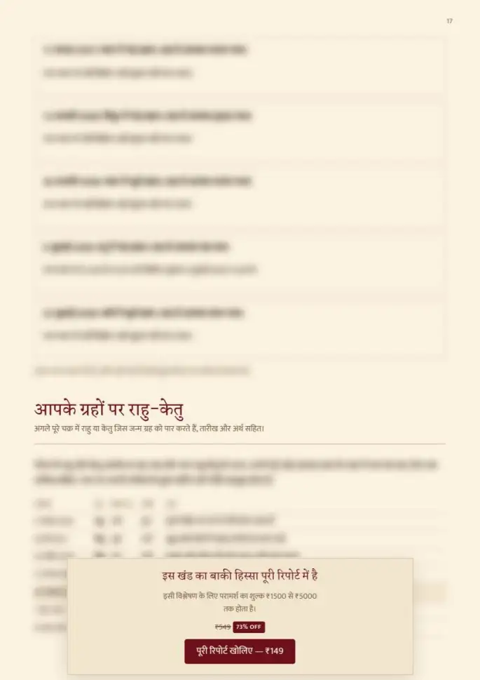 पन्ना 17, धुँधला — रिपोर्ट के साथ मिलता है