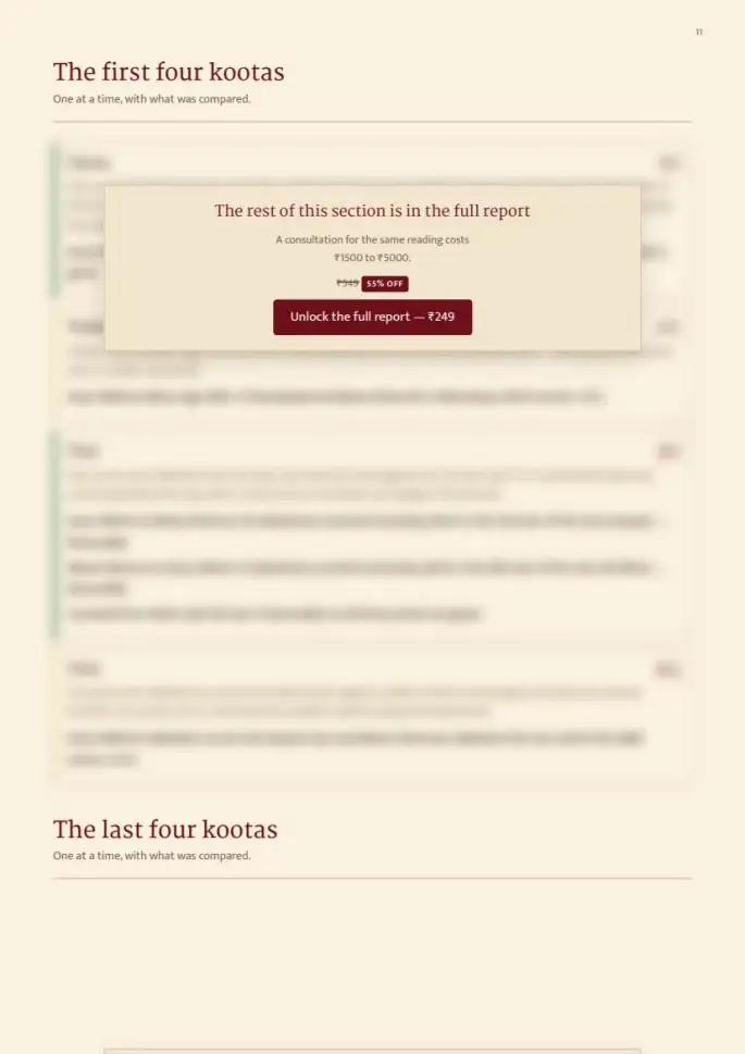 Page 11, blurred — it comes with the report