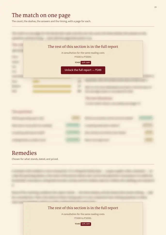 Page 25, blurred — it comes with the report
