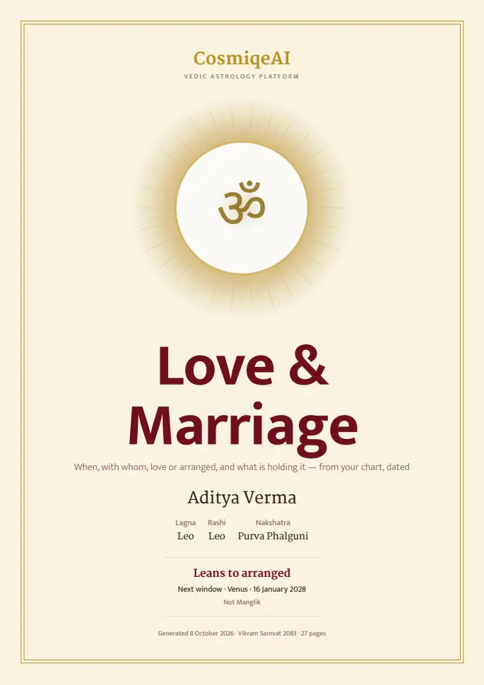 Love & Marriage report, sample page 1