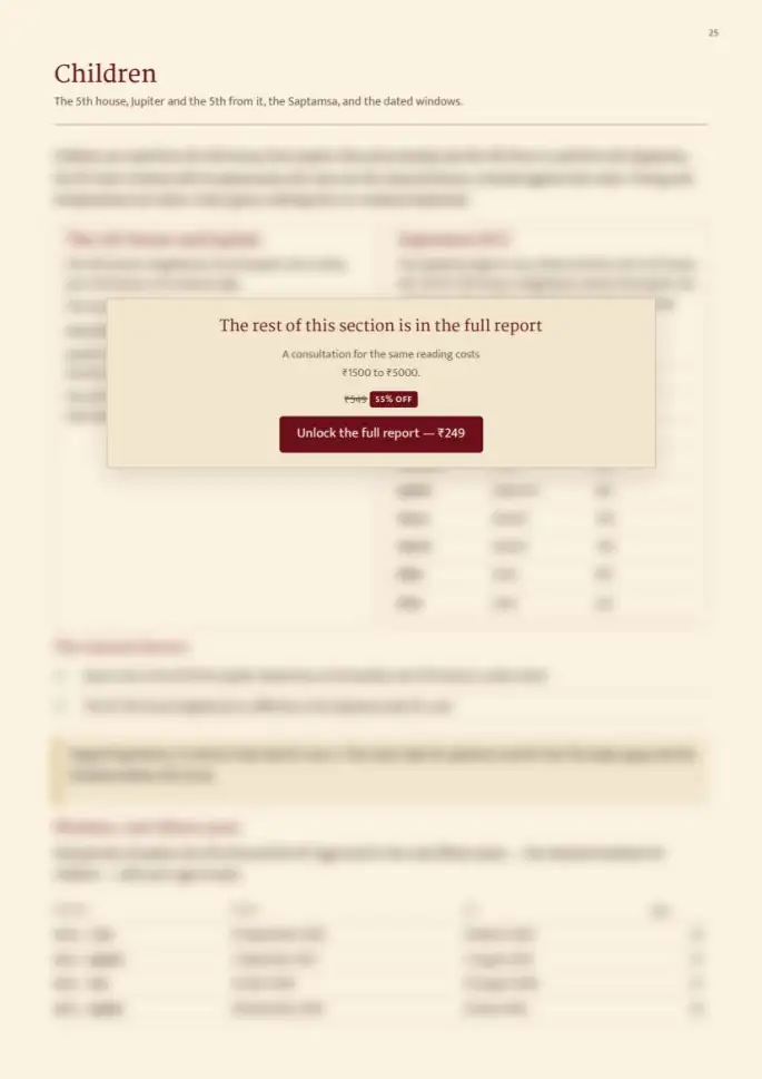 Page 25, blurred — it comes with the report