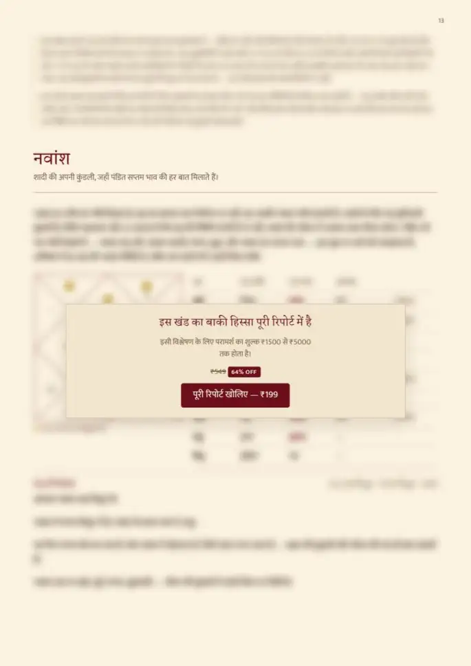 पन्ना 13, धुँधला — रिपोर्ट के साथ मिलता है