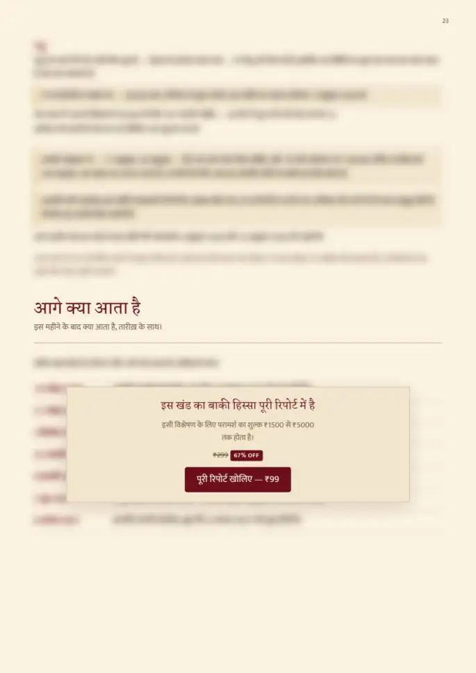 पन्ना 23, धुँधला — रिपोर्ट के साथ मिलता है