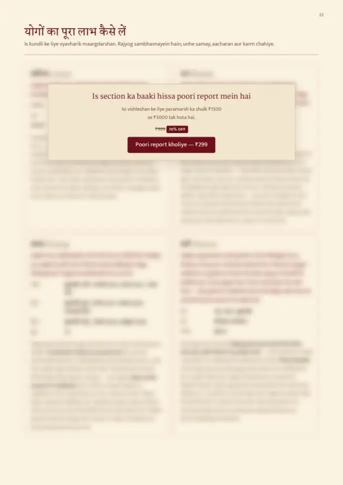 Page 22, blurred — it comes with the report