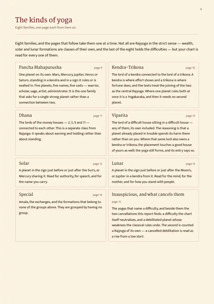 Page 8, blurred — it comes with the report