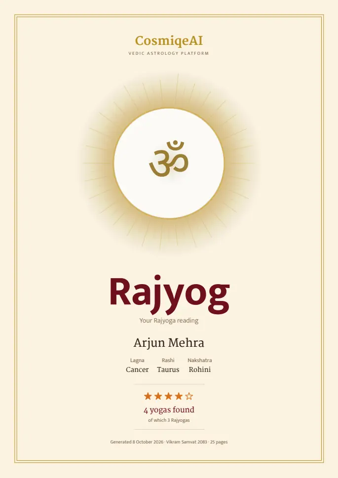 Rajyog Report report, sample page 1
