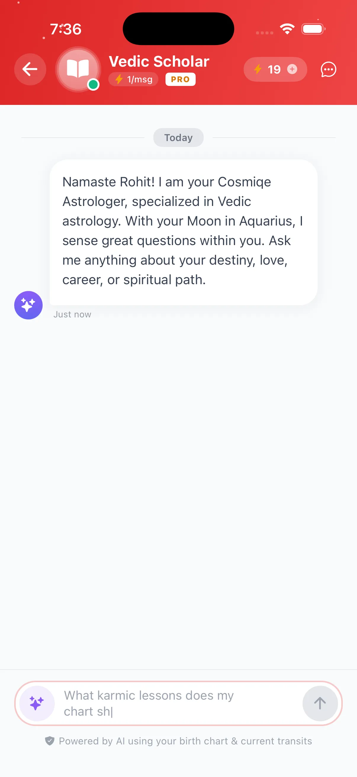 CosmiqeAI AI Chat — Personalized Vedic Astrology Consultations